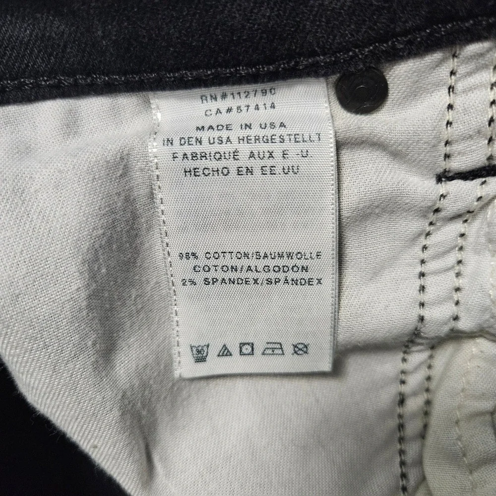 True Religion Ricky Relaxed Straight Jeans Mens 29 Black Made in USA Horseshoe